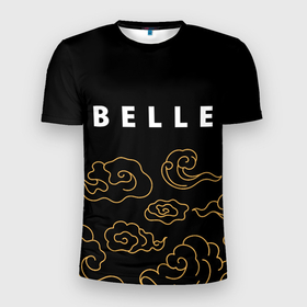 Мужская футболка 3D Slim с принтом Belle anime clouds в Белгороде, 100% полиэстер с улучшенными характеристиками | приталенный силуэт, круглая горловина, широкие плечи, сужается к линии бедра | Тематика изображения на принте: 