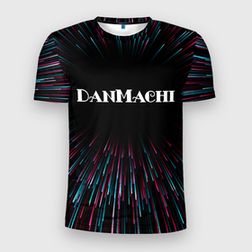 Мужская футболка 3D Slim с принтом DanMachi infinity в Тюмени, 100% полиэстер с улучшенными характеристиками | приталенный силуэт, круглая горловина, широкие плечи, сужается к линии бедра | Тематика изображения на принте: 