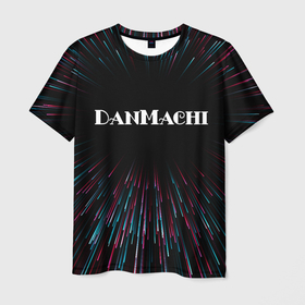 Мужская футболка 3D с принтом DanMachi infinity в Петрозаводске, 100% полиэфир | прямой крой, круглый вырез горловины, длина до линии бедер | Тематика изображения на принте: 