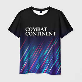 Мужская футболка 3D с принтом Combat Continent stream в Тюмени, 100% полиэфир | прямой крой, круглый вырез горловины, длина до линии бедер | Тематика изображения на принте: 