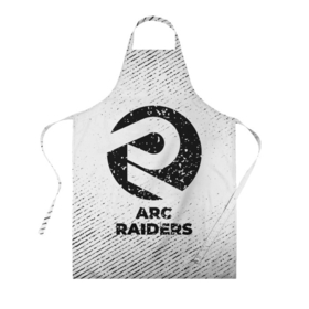Фартук 3D с принтом ARC Raiders с потертостями на светлом фоне в городе Новоалтайск, 100% полиэстер | общий размер — 65 х 85 см, ширина нагрудника — 26 см, горловина — 53 см, длина завязок — 54 см, общий обхват в поясе — 173 см. Принт на завязках и на горловине наносится с двух сторон, на основной части фартука — только с внешней стороны | 