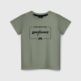 Детская футболка хлопок с принтом Ghostrunner gaming champion: рамка с лого и джойстиком в Кировске, 100% хлопок | круглый вырез горловины, полуприлегающий силуэт, длина до линии бедер | 