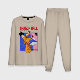 Мужская пижама хлопок (с лонгсливом) с принтом Dragon Ball   Сон Гоку   Удар в Курске,  |  | 
