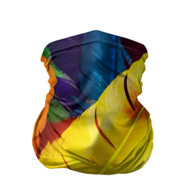 Бандана-труба 3D с принтом Разноцветные перья птиц в Новосибирске, 100% полиэстер, ткань с особыми свойствами — Activecool | плотность 150‒180 г/м2; хорошо тянется, но сохраняет форму | Тематика изображения на принте: 
