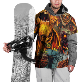 Накидка на куртку 3D с принтом Монстры ужасные хэллоуинские в Екатеринбурге, 100% полиэстер |  | 