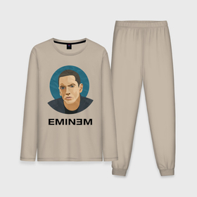 Мужская пижама хлопок (с лонгсливом) с принтом Eminem поп арт в Белгороде,  |  | 