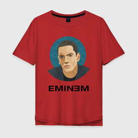 Мужская футболка хлопок Oversize с принтом Eminem поп арт в Новосибирске, 100% хлопок | свободный крой, круглый ворот, “спинка” длиннее передней части | Тематика изображения на принте: 