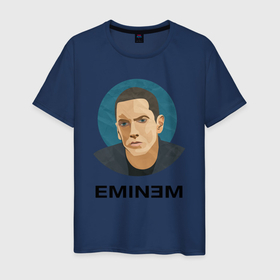 Мужская футболка хлопок с принтом Eminem поп арт в Новосибирске, 100% хлопок | прямой крой, круглый вырез горловины, длина до линии бедер, слегка спущенное плечо. | Тематика изображения на принте: 