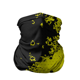 Бандана-труба 3D с принтом Black  Yellow в Новосибирске, 100% полиэстер, ткань с особыми свойствами — Activecool | плотность 150‒180 г/м2; хорошо тянется, но сохраняет форму | 