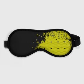 Маска для сна 3D с принтом Black  Yellow в Тюмени, внешний слой — 100% полиэфир, внутренний слой — 100% хлопок, между ними — поролон |  | 