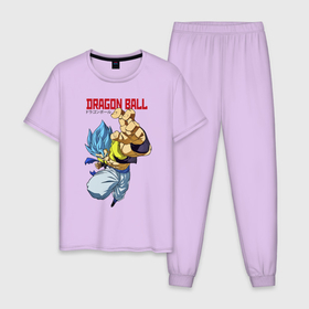 Мужская пижама хлопок с принтом Dragon Ball   Бросок в Петрозаводске, 100% хлопок | брюки и футболка прямого кроя, без карманов, на брюках мягкая резинка на поясе и по низу штанин
 | 