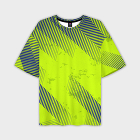 Мужская футболка OVERSIZE 3D с принтом Green sport style в Петрозаводске,  |  | 