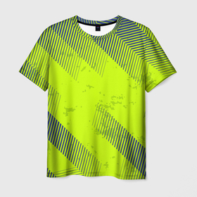 Мужская футболка 3D с принтом Green sport style в Петрозаводске, 100% полиэфир | прямой крой, круглый вырез горловины, длина до линии бедер | Тематика изображения на принте: 