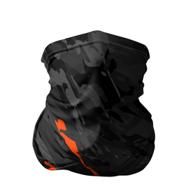 Бандана-труба 3D с принтом Black  Orange в Екатеринбурге, 100% полиэстер, ткань с особыми свойствами — Activecool | плотность 150‒180 г/м2; хорошо тянется, но сохраняет форму | 