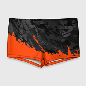 Мужские купальные плавки 3D с принтом Black  Orange в Ухте, Полиэстер 85%, Спандекс 15% |  | 