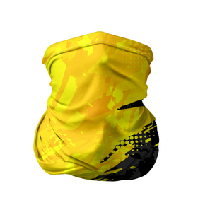 Бандана-труба 3D с принтом Black and yellow в Новосибирске, 100% полиэстер, ткань с особыми свойствами — Activecool | плотность 150‒180 г/м2; хорошо тянется, но сохраняет форму | 