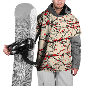 Накидка на куртку 3D с принтом Sakura flowers в Курске, 100% полиэстер |  | Тематика изображения на принте: 