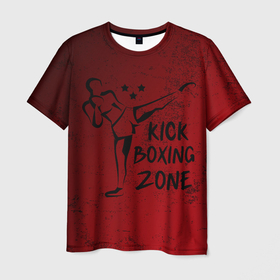 Мужская футболка 3D с принтом Зона Кикбоксинга , 100% полиэфир | прямой крой, круглый вырез горловины, длина до линии бедер | Тематика изображения на принте: 