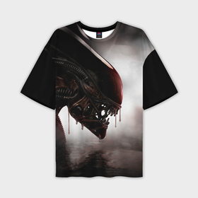 Мужская футболка OVERSIZE 3D с принтом Чужой   Alien в Курске,  |  | 