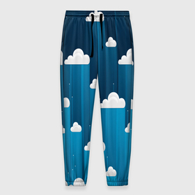 Мужские брюки 3D с принтом Night clouds в Белгороде, 100% полиэстер | манжеты по низу, эластичный пояс регулируется шнурком, по бокам два кармана без застежек, внутренняя часть кармана из мелкой сетки | Тематика изображения на принте: 