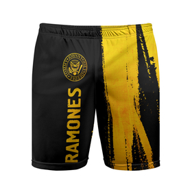 Мужские шорты спортивные с принтом Ramones   gold gradient: по вертикали в Тюмени,  |  | 