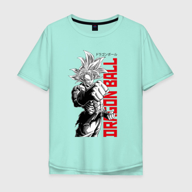 Мужская футболка хлопок Oversize с принтом Dragon Ball   Son Goku   Character в Санкт-Петербурге, 100% хлопок | свободный крой, круглый ворот, “спинка” длиннее передней части | 
