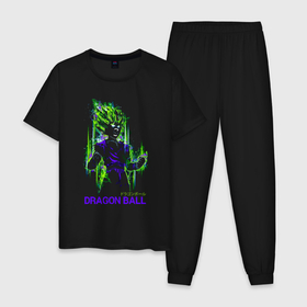 Мужская пижама хлопок с принтом Dragon Ball   Vegeta   Cry в Екатеринбурге, 100% хлопок | брюки и футболка прямого кроя, без карманов, на брюках мягкая резинка на поясе и по низу штанин
 | 