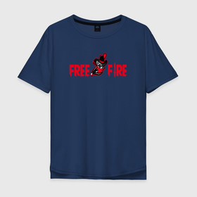 Мужская футболка хлопок Oversize с принтом Гарена Фри Фаер и енот , 100% хлопок | свободный крой, круглый ворот, “спинка” длиннее передней части | 
