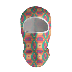 Балаклава 3D с принтом Паттерн мозайка в Санкт-Петербурге, 100% полиэстер, ткань с особыми свойствами — Activecool | плотность 150–180 г/м2; хорошо тянется, но при этом сохраняет форму. Закрывает шею, вокруг отверстия для глаз кайма. Единый размер | 