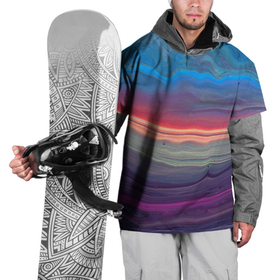 Накидка на куртку 3D с принтом Цветной переливающийся абстрактный песок в Белгороде, 100% полиэстер |  | Тематика изображения на принте: 