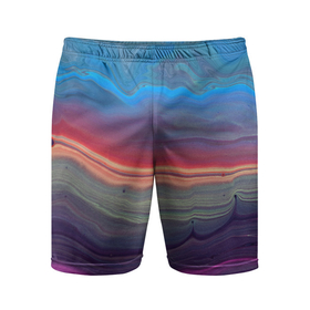 Мужские шорты спортивные с принтом Цветной переливающийся абстрактный песок в Белгороде,  |  | 