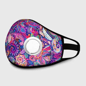 Маска из неопрена с принтом Multi colored colorful patterns в городе Новоалтайск, неопрен 100% | Форма огибающая нос. Резинки для ушей с дополнительной резинкой на затылке. Клапан для выдоха для активного дыхания при занятиях спортом. Эластичный материал маски и окантовки для лучшего растяжения и прилегания маски.  | 