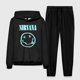 Мужской костюм 3D (с толстовкой) с принтом Nirvana  неон в городе Новоалтайск,  |  | 
