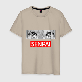 Мужская футболка хлопок с принтом Глаза Марин Китагавы в Курске, 100% хлопок | прямой крой, круглый вырез горловины, длина до линии бедер, слегка спущенное плечо. | 