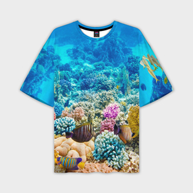 Мужская футболка OVERSIZE 3D с принтом Дно морское в Петрозаводске,  |  | 
