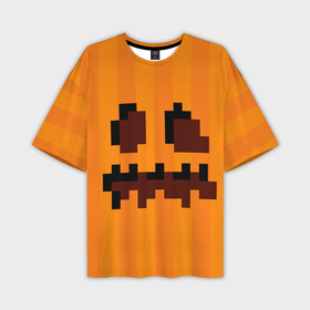 Мужская футболка OVERSIZE 3D с принтом Тыква   Майнкрафт   Хеллоуин в Тюмени,  |  | 