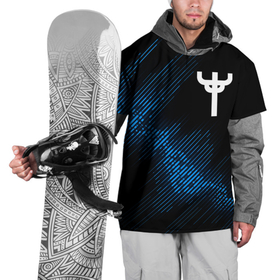 Накидка на куртку 3D с принтом Judas Priest звуковая волна в Санкт-Петербурге, 100% полиэстер |  | 