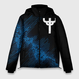 Мужская зимняя куртка 3D с принтом Judas Priest звуковая волна в Тюмени, верх — 100% полиэстер; подкладка — 100% полиэстер; утеплитель — 100% полиэстер | длина ниже бедра, свободный силуэт Оверсайз. Есть воротник-стойка, отстегивающийся капюшон и ветрозащитная планка. 

Боковые карманы с листочкой на кнопках и внутренний карман на молнии. | 