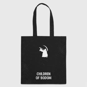 Шоппер 3D с принтом Children of Bodom glitch на темном фоне: символ, надпись в Кировске, 100% полиэстер | Плотность: 200 г/м2; Размер: 34×35 см; Высота лямок: 30 см | 
