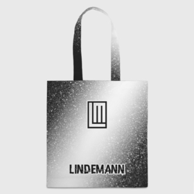 Шоппер 3D с принтом Lindemann glitch на светлом фоне: символ, надпись в Курске, 100% полиэстер | Плотность: 200 г/м2; Размер: 34×35 см; Высота лямок: 30 см | 