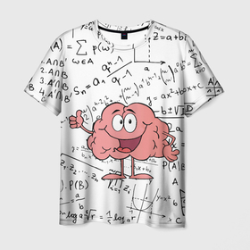 Мужская футболка 3D с принтом Самый умный мозг в Тюмени, 100% полиэфир | прямой крой, круглый вырез горловины, длина до линии бедер | 