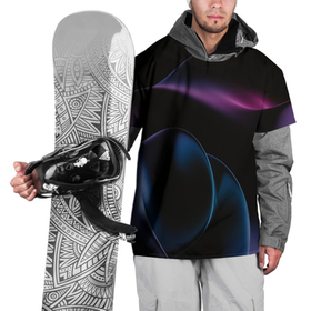 Накидка на куртку 3D с принтом Абстрактные фиолетовые волны в Белгороде, 100% полиэстер |  | Тематика изображения на принте: 