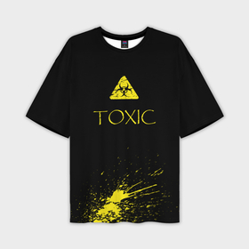 Мужская футболка OVERSIZE 3D с принтом TOXIC   Биологическая опасность ,  |  | 