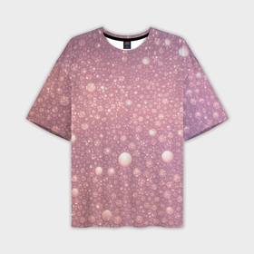 Мужская футболка OVERSIZE 3D с принтом Pink bubbles в Курске,  |  | 