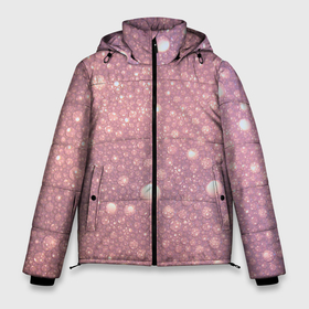 Мужская зимняя куртка 3D с принтом Pink bubbles в Екатеринбурге, верх — 100% полиэстер; подкладка — 100% полиэстер; утеплитель — 100% полиэстер | длина ниже бедра, свободный силуэт Оверсайз. Есть воротник-стойка, отстегивающийся капюшон и ветрозащитная планка. 

Боковые карманы с листочкой на кнопках и внутренний карман на молнии. | 