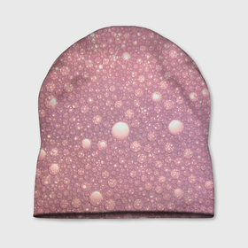 Шапка 3D с принтом Pink bubbles в Курске, 100% полиэстер | универсальный размер, печать по всей поверхности изделия | 