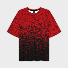 Мужская футболка OVERSIZE 3D с принтом Текстура агрессивный Красный в Курске,  |  | 