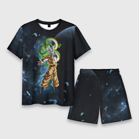 Мужской костюм с шортами 3D с принтом Dragon Ball    Space   Son Goku ,  |  | 