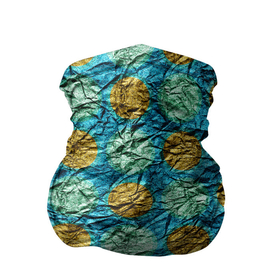 Бандана-труба 3D с принтом Фольга от шоколадной конфеты   текстура в Петрозаводске, 100% полиэстер, ткань с особыми свойствами — Activecool | плотность 150‒180 г/м2; хорошо тянется, но сохраняет форму | 