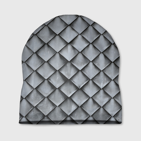 Шапка 3D с принтом Металлическая черепица   текстура в Тюмени, 100% полиэстер | универсальный размер, печать по всей поверхности изделия | Тематика изображения на принте: 